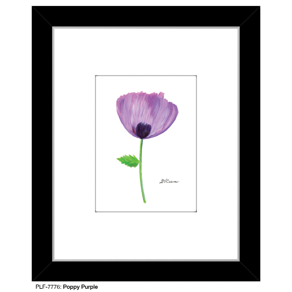 Poppy Purple, Print (#7776A), Print Matted, www.printedcanvas.com