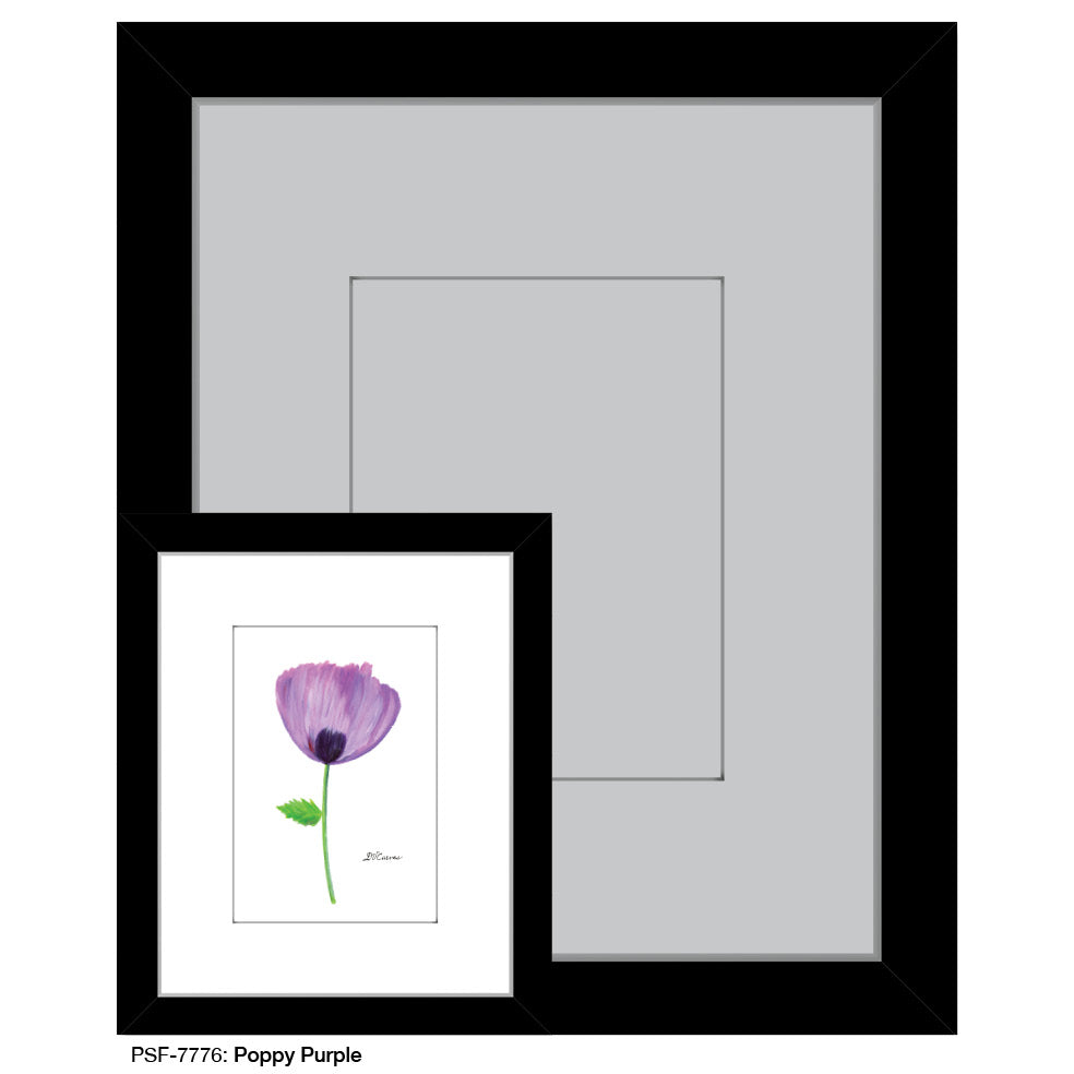 Poppy Purple, Print (#7776A), Print Matted, www.printedcanvas.com