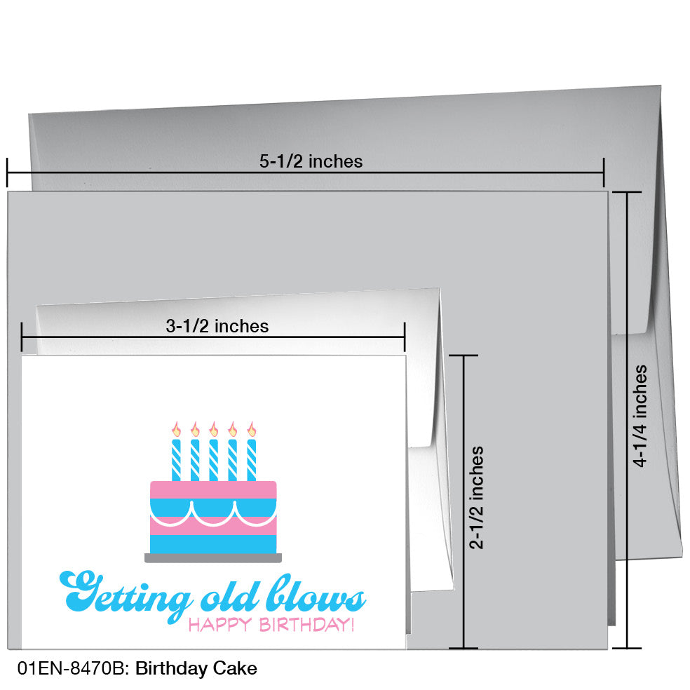 Birthday Cake, Greeting Card (8470B), Enclosure, printedcanvas.com