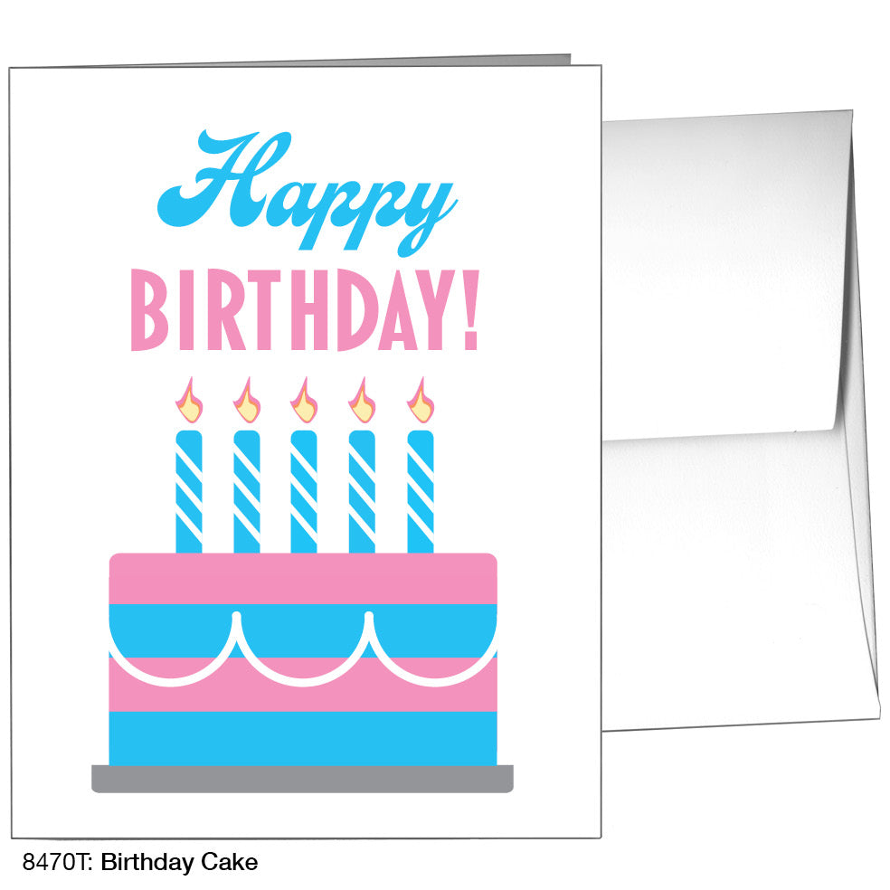 Birthday Cake, Greeting Card (8470T), A2 Card Front, www.printedcanvas.com