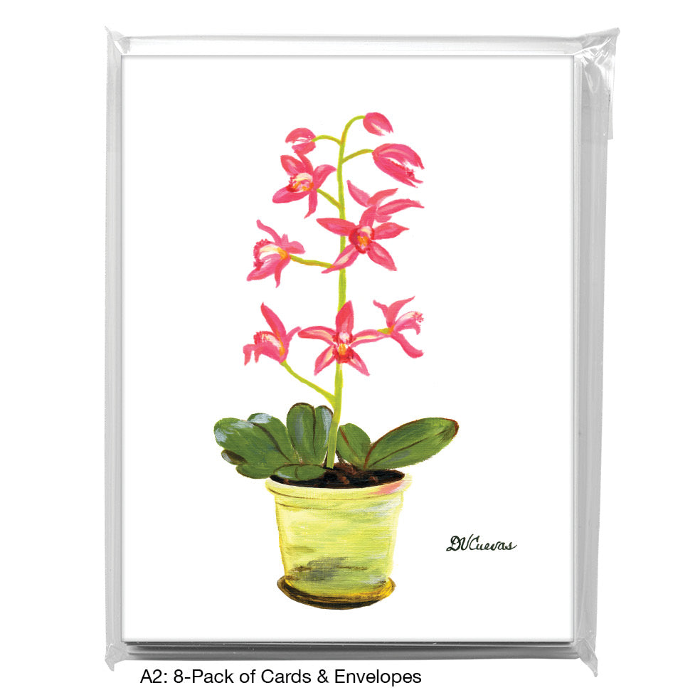 Orchid 'Cymbidium Insigne', Greeting Card (7170E), A2 8-Pack, printedcanvas.com