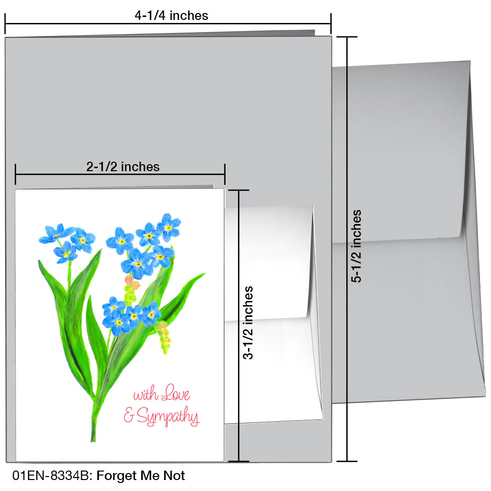 Forget Me Not, Greeting Card (8334B), Enclosure, www.printedcanvas.com