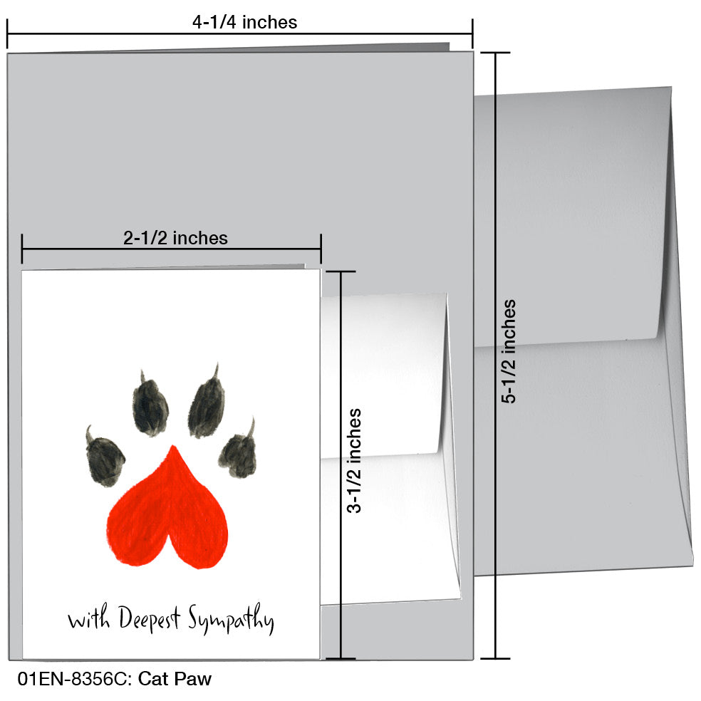 Cat Paw, Greeting Card (8356C), Enclosure, www.printedcanvas.com