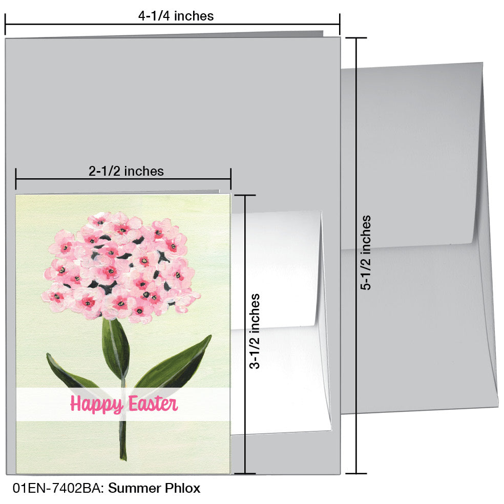 Summer Phlox, Greeting Card (7402BA), Enclosure, www.printedcanvas.com