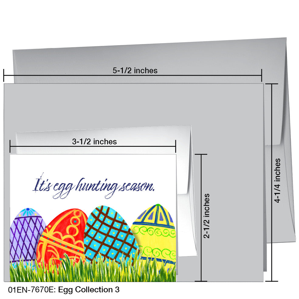 Egg Collection 3, Greeting Card (7670E), Enclosure, www.printedcanvas.com