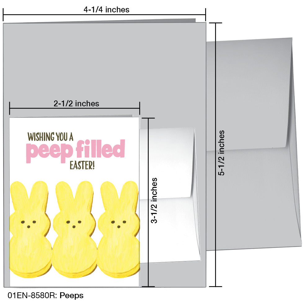 Peeps, Greeting Card (8580R), Enclosure, www.printedcanvas.com