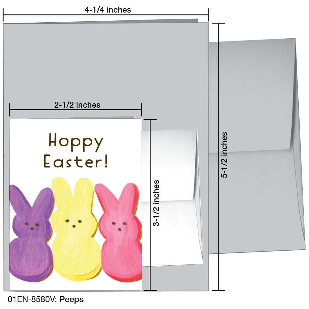 Peeps, Greeting Card (8580V), Enclosure, www.printedcanvas.com