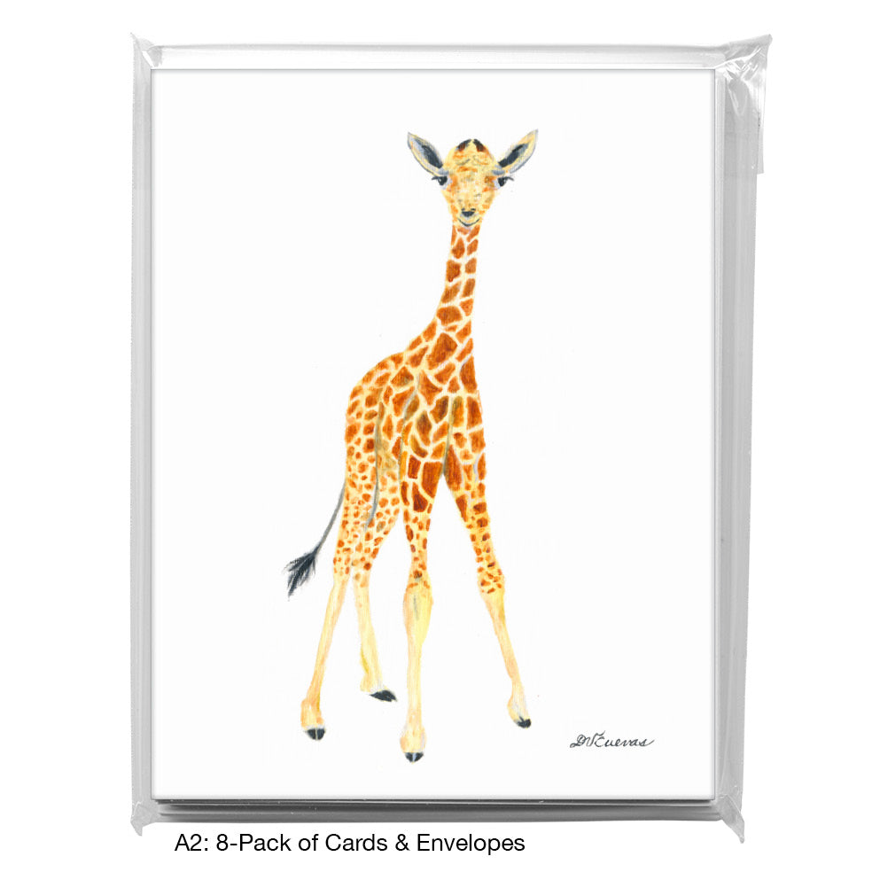 Giraffe Baby, Greeting Card (8775A), A2 8-Pack, printedcanvas.com