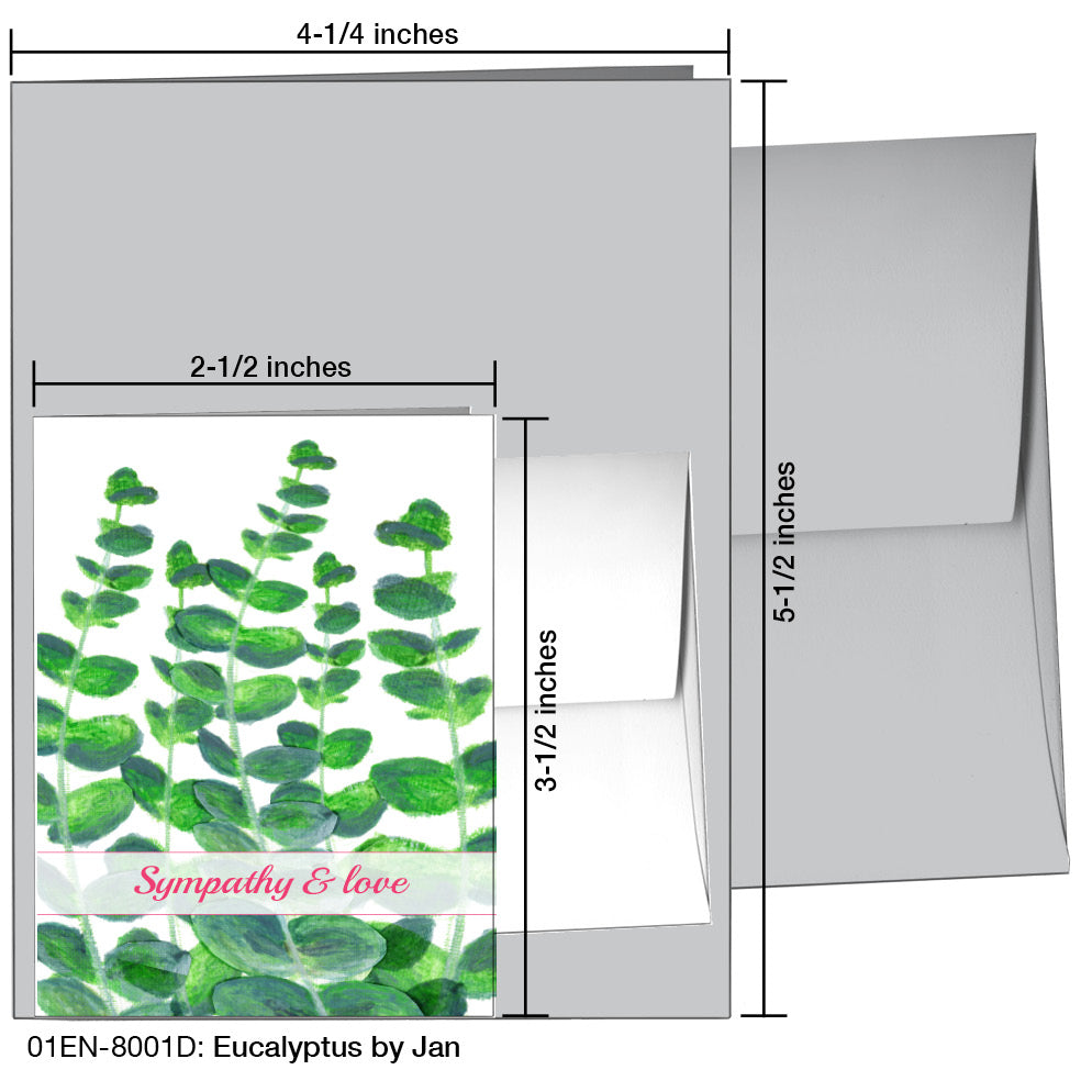 Eucalyptus By Jan, Greeting Card (8001D), Enclosure, printedcanvas.com