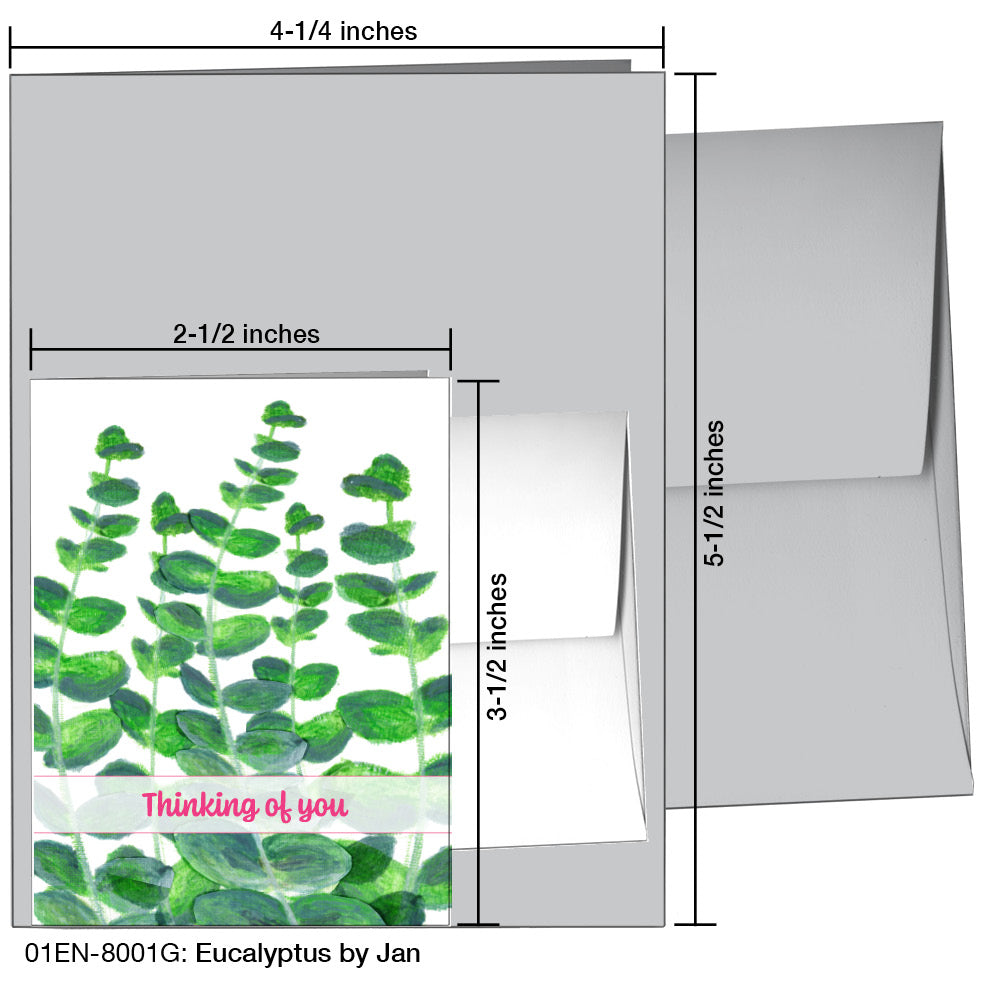 Eucalyptus By Jan, Greeting Card (8001G), Enclosure, printedcanvas.com