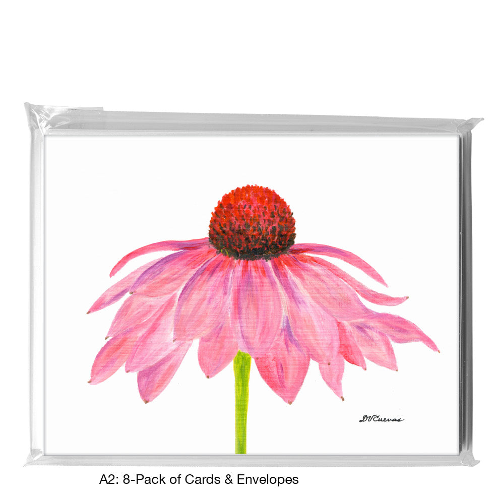 Echinacea Flower, Greeting Card (8790A), A2 Card 8-Pack, www.printedcanvas.com