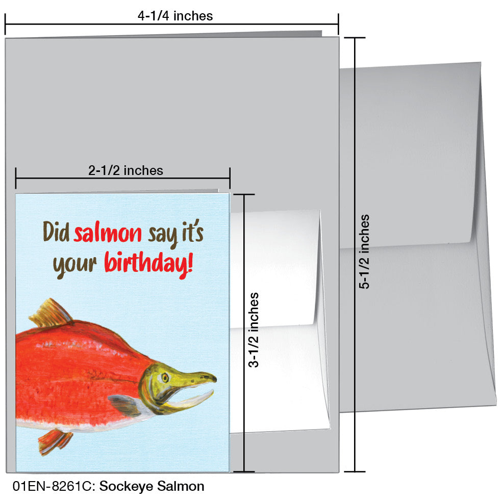 Sockeye Salmon, Greeting Card (8261C), Enclosure Card, printedcanvas.com