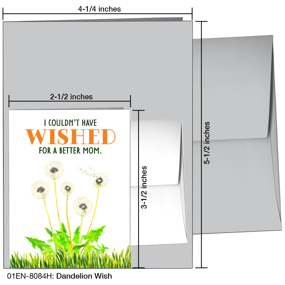 Dandelion Wish, Greeting Card (8084H), Enclosure, www.printedcanvas.com