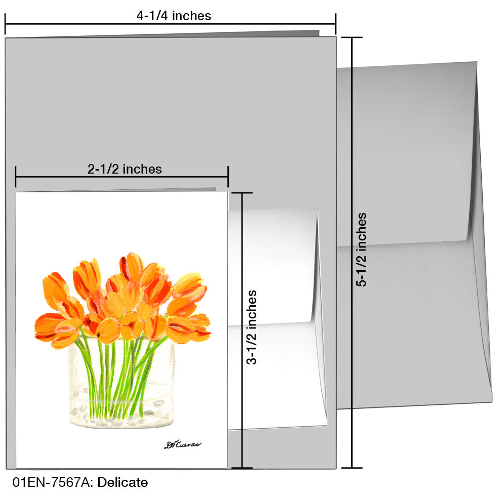 Delicate, Greeting Card (7567A), Enclosure Card, www.printedcanvas.com