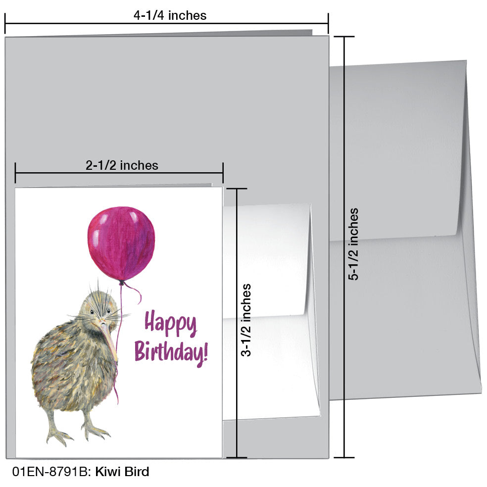Kiwi Bird, Greeting Card (8791B), Enclosure Card, www.printedcanvas.com