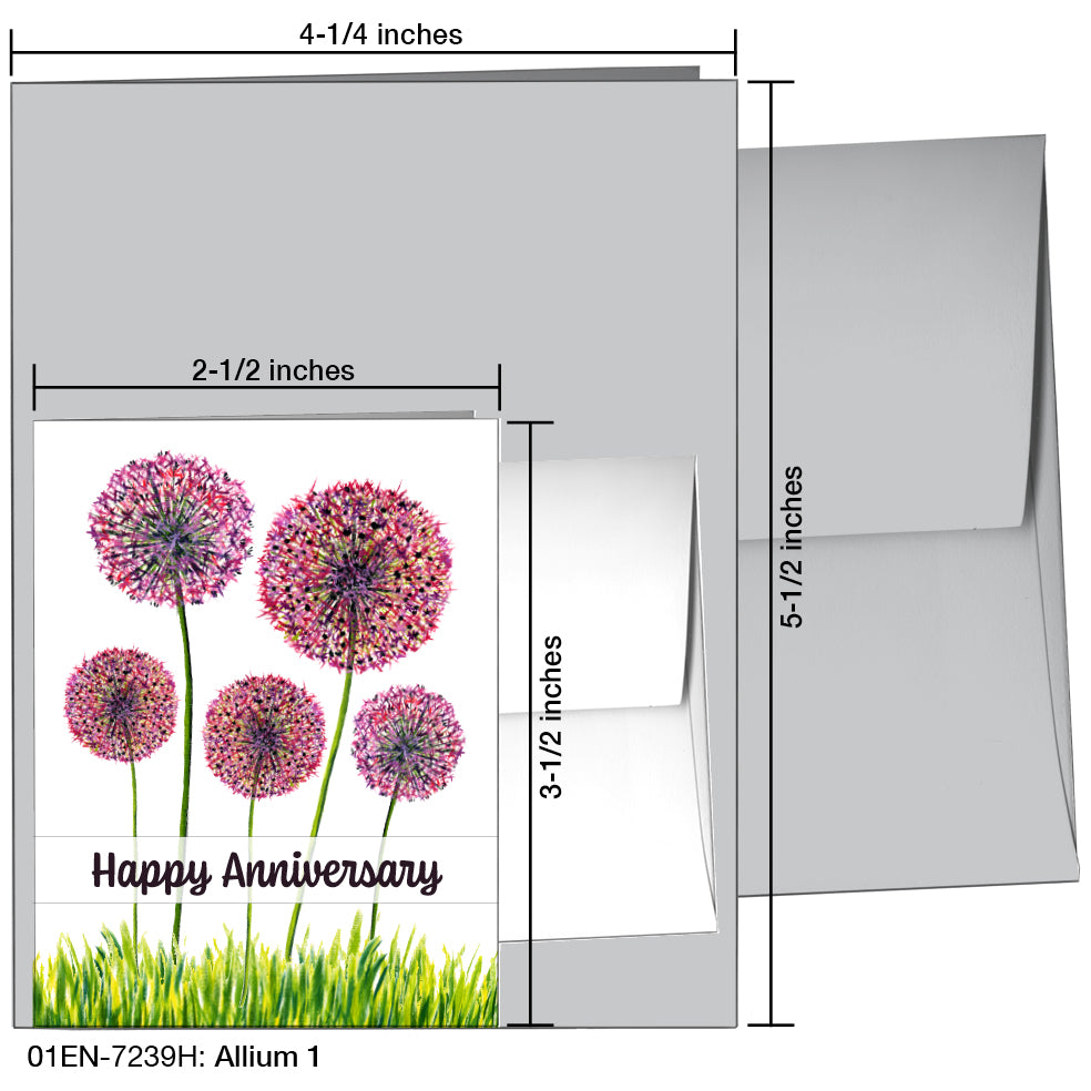 Allium 1, Greeting Card (7239H), Enclosure Card, www.printedcanvas.com