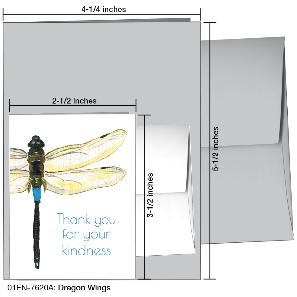 Dragon Wings, Greeting Card (7620A), Enclosure Card, www.printedcanvas.com