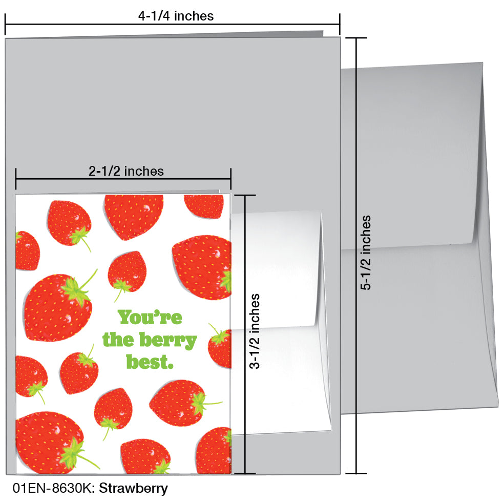 Strawberry, Greeting Card (8630K), Enclosure, www.printedcanvas.com