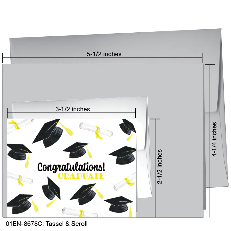 Tassel & Scroll, Greeting Card (8678C), Enclosure, www.printedcanvas.com