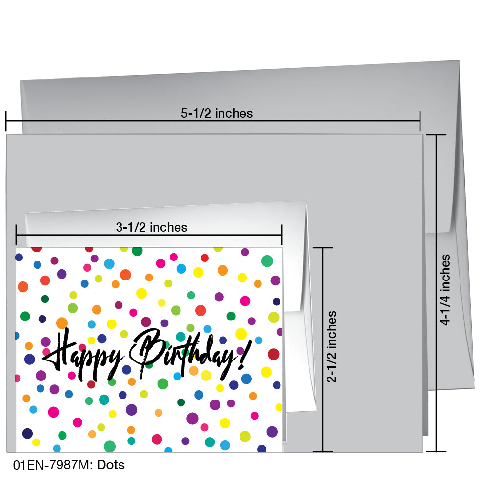 Dots, Greeting Card (7987M), Enclosure, www.printedcanvas.com