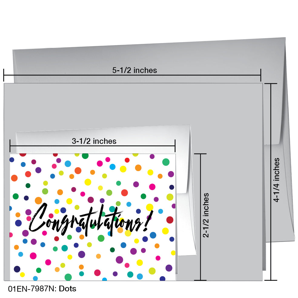 Dots, Greeting Card (7987N), Enclosure, www.printedcanvas.com