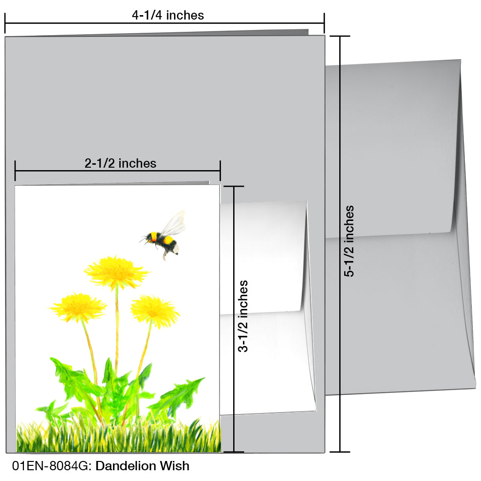 Dandelion Wish, Greeting Card (8084G), Enclosure, www.printedcanvas.com
