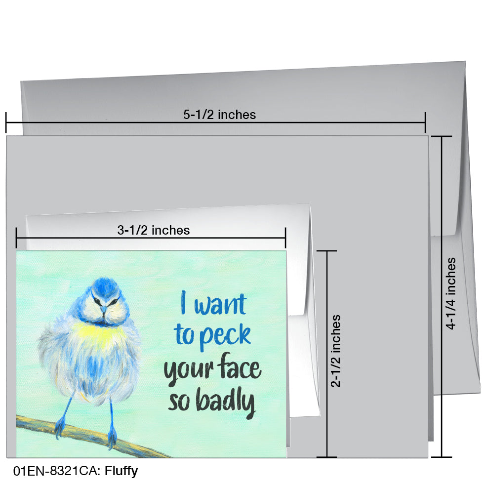 Fluffy, Greeting Card (8321CA), Enclosure, www.printedcanvas.com