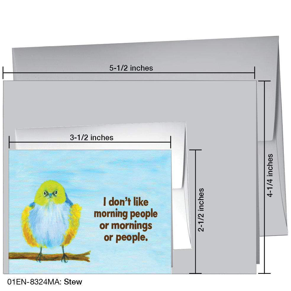 Stew, Greeting Card (8324MA), Enclosure, www.printedcanvas.com