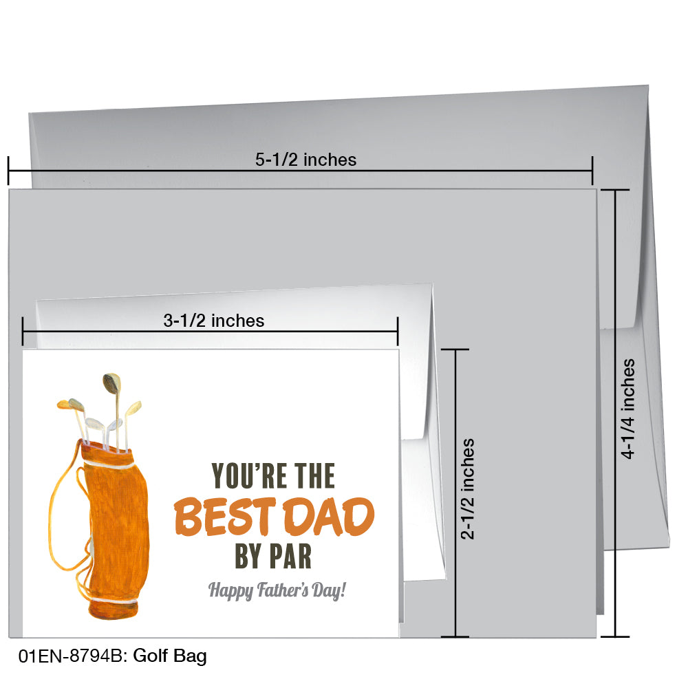 Golf Bag, Greeting Card (8794B), Enclosure, www.printedcanvas.com