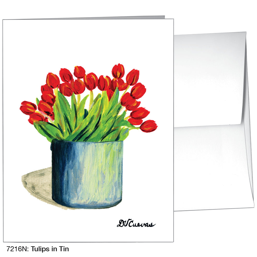 Tulips in Tin, Greeting Card (7216N), A2 Card, printedcanvas.com