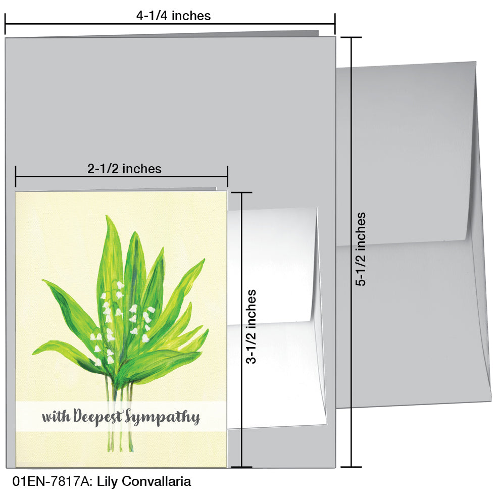 Lily Convallaria, Greeting Card (7817A), Enclosure, www.printedcanvas.com