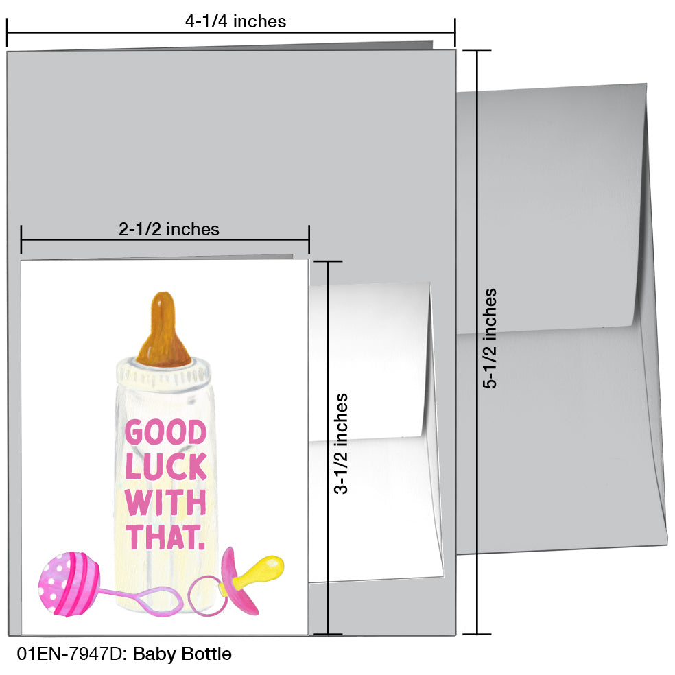 Baby Bottle, Greeting Card (7947D), Enclosure, printedcanvas.com