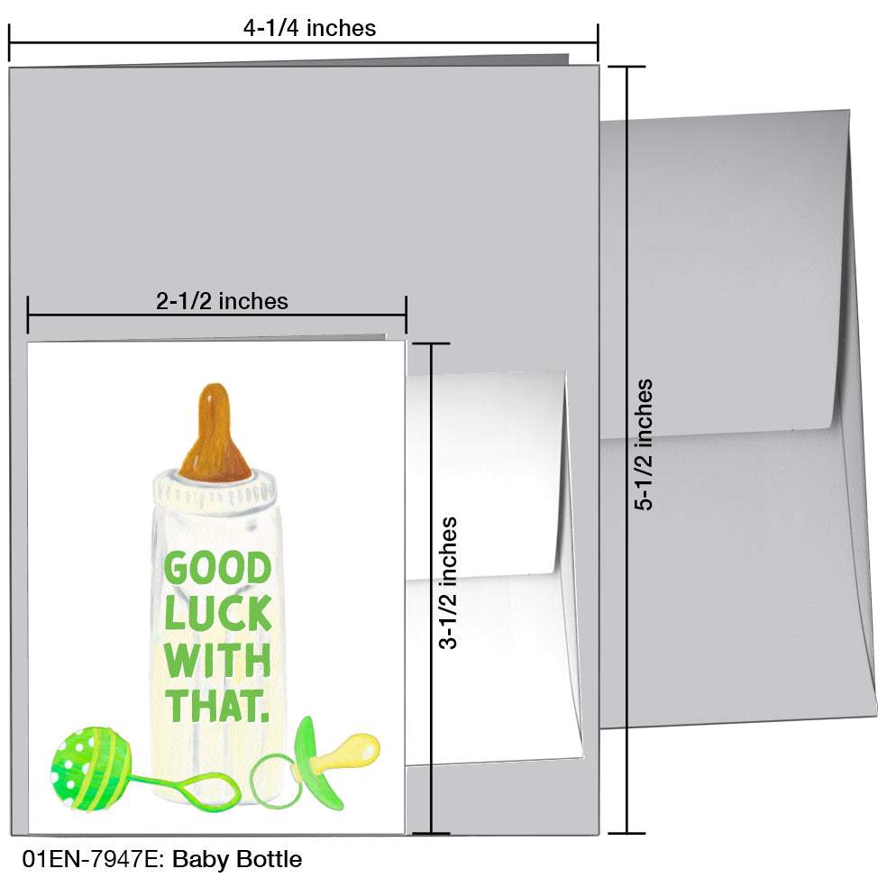 Baby Bottle, Greeting Card (7947E), Enclosure, printedcanvas.com