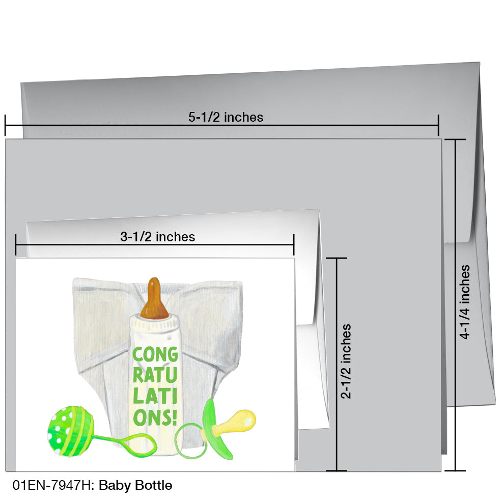 Baby Bottle, Greeting Card (7947H), Enclosure, printedcanvas.com