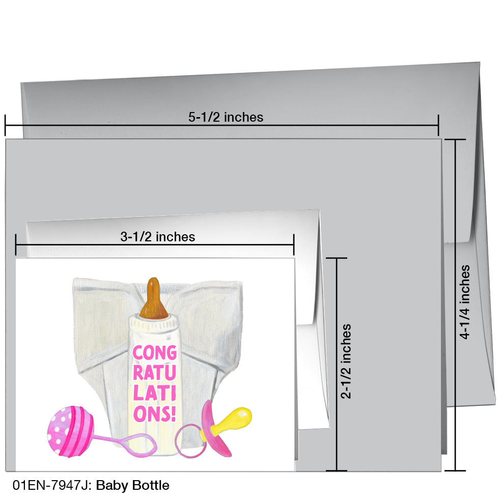 Baby Bottle, Greeting Card (7947J), Enclosure, printedcanvas.com