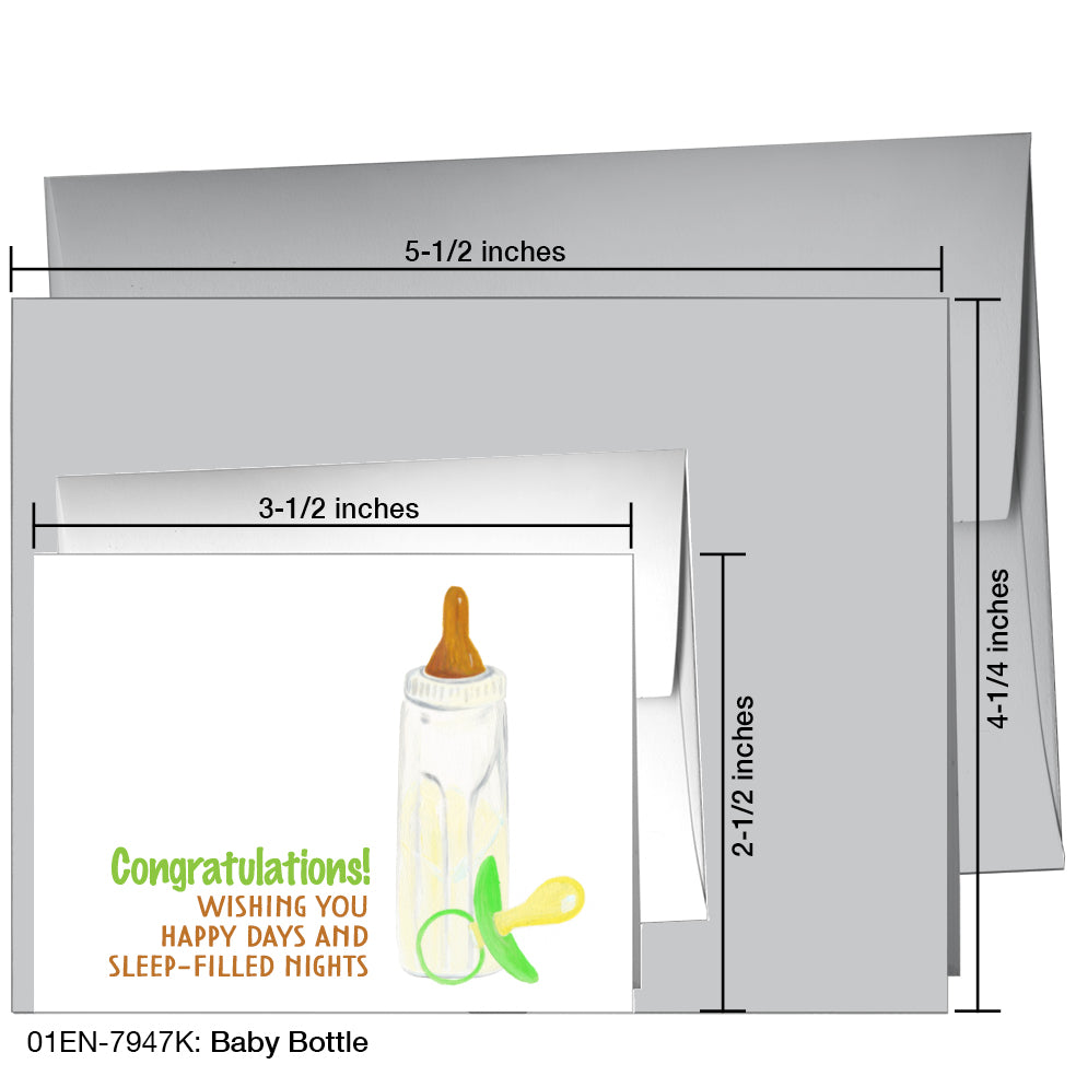Baby Bottle, Greeting Card (7947K), Enclosure, printedcanvas.com