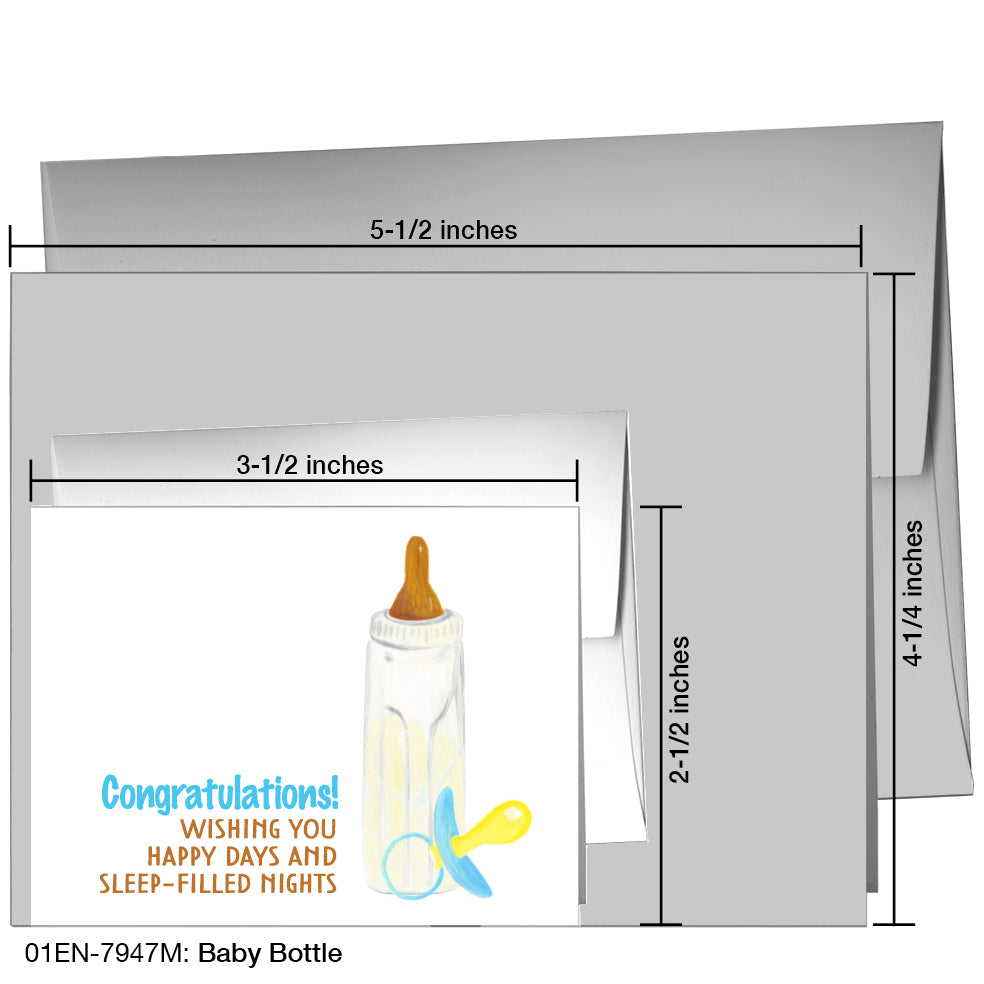 Baby Bottle, Greeting Card (7947M), Enclosure, printedcanvas.com