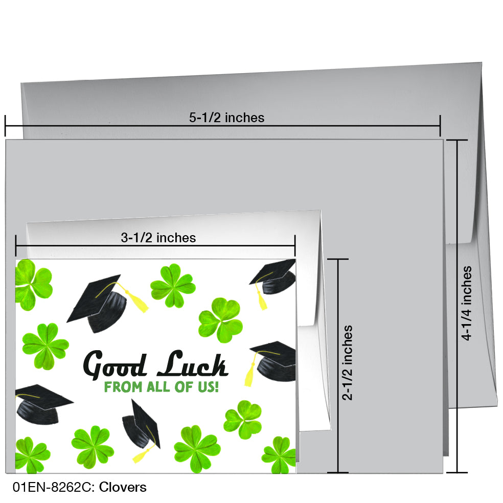 Clovers, Greeting Card (8262C), Enclosure, www.printedcanvas.com