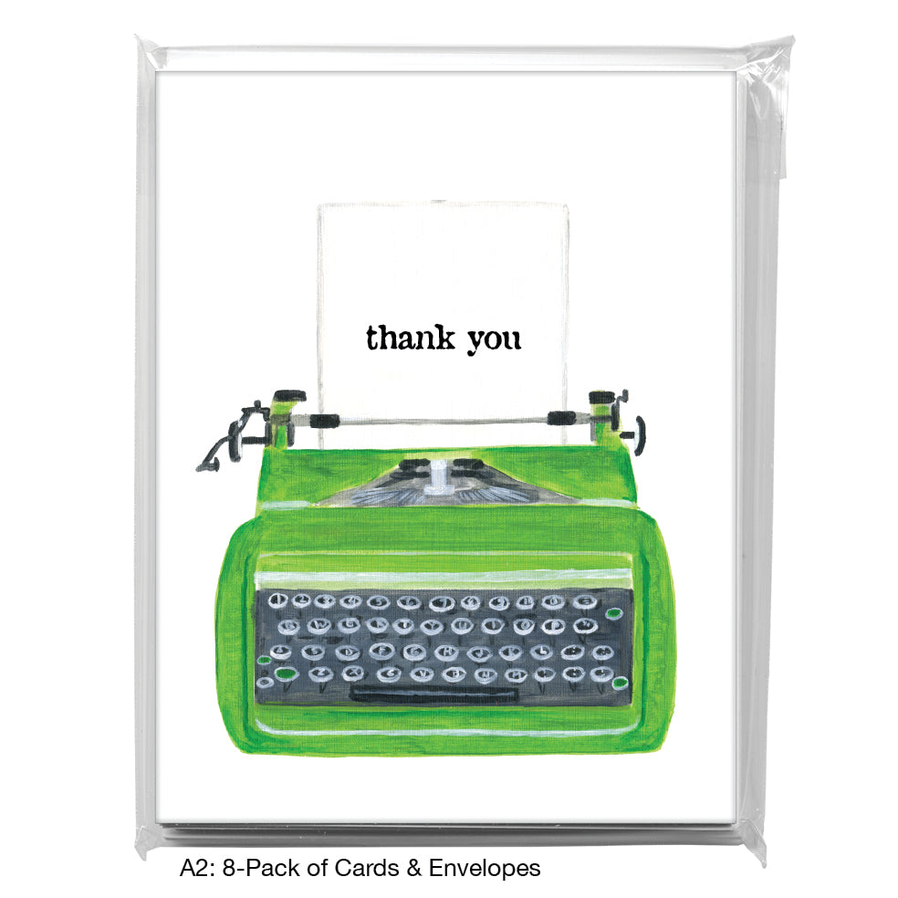 Typewriter, Greeting Card (8796C), A2 Card 8-Pack, www.printedcanvas.com