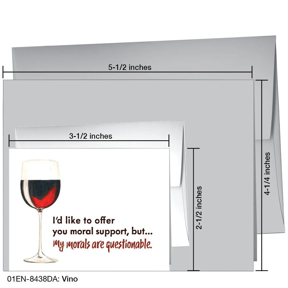 Vino, Greeting Card (8438DA), Enclosure Card, www.printedcanvas.com