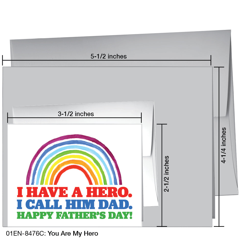 You Are My Hero, Greeting Card (8476C), Enclosure, printedcanvas.com