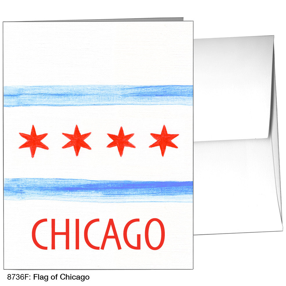 Flag of Chicago, Greeting Card (8736F), A2 Card Front, www.printedcanvas.com