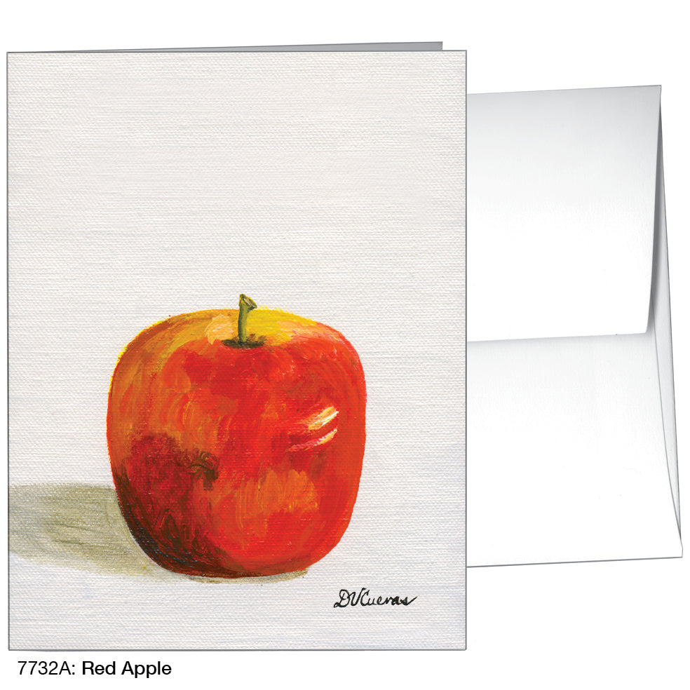 Red Apple, Greeting Card (7732A), A2, printedcanvas.com