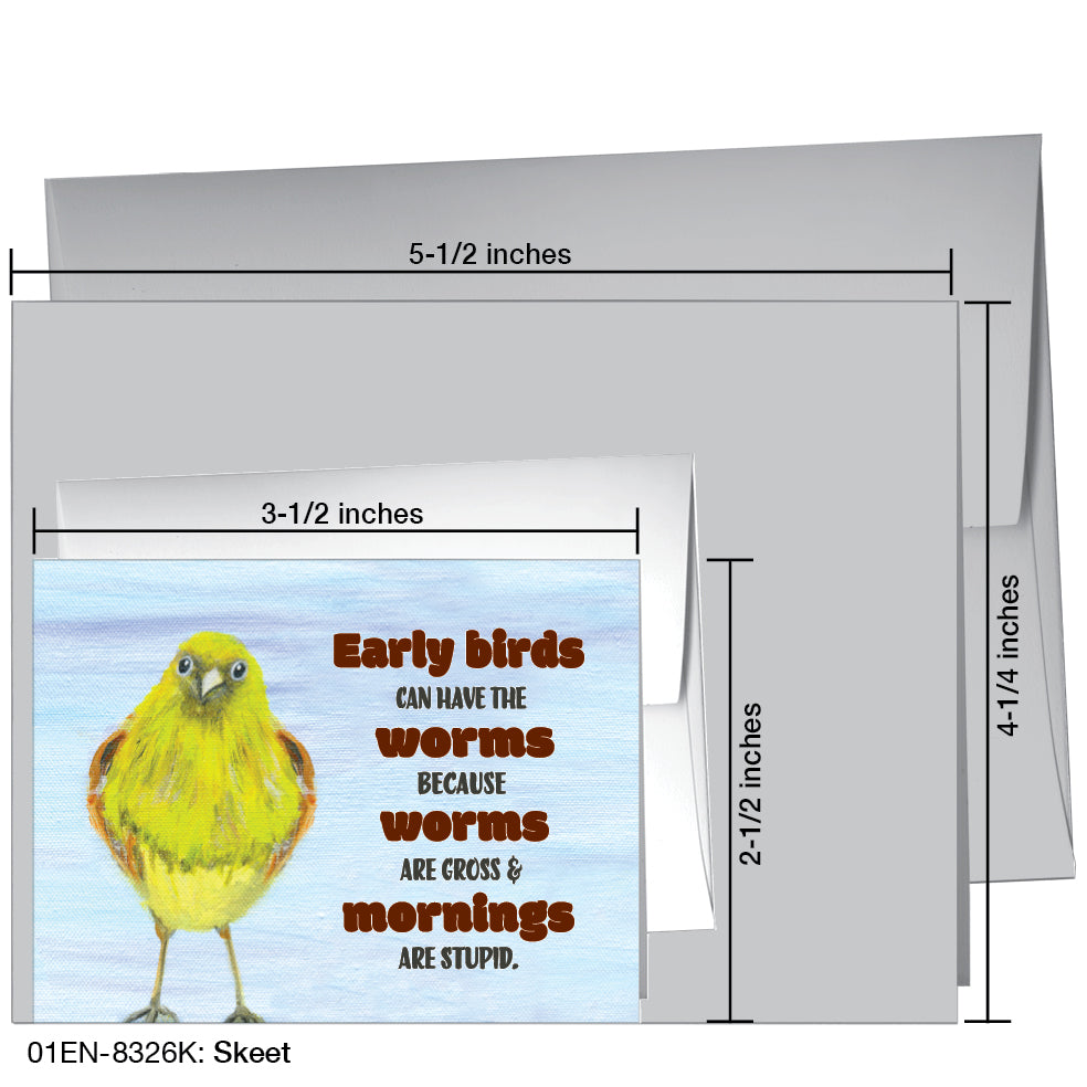 Skeet, Greeting Card (8326K), Enclosure, www.printedcanvas.com