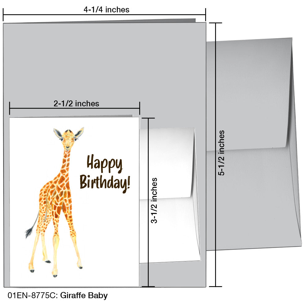 Giraffe Baby, Greeting Card (8775C), Enclosure, www.printedcanvas.com