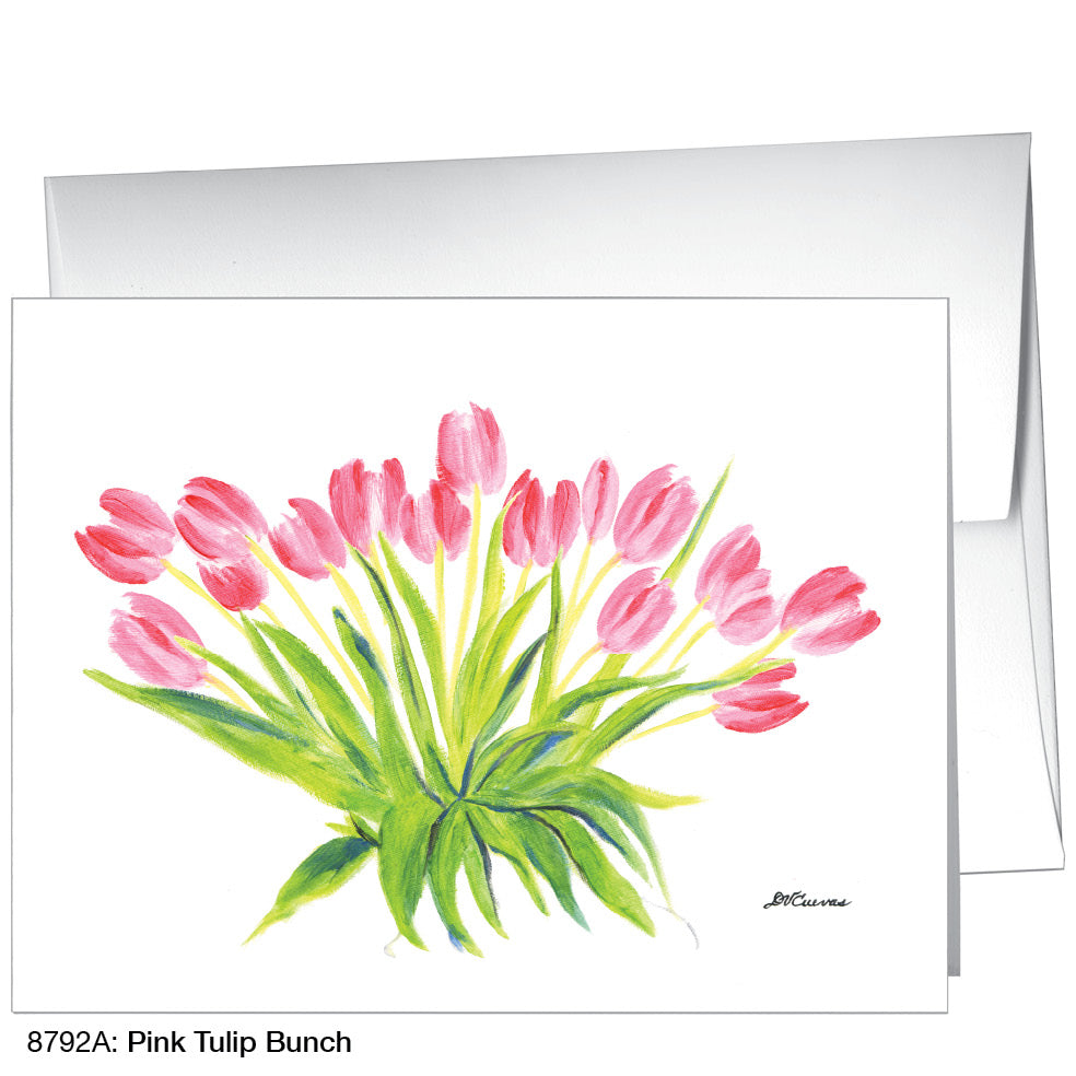 Pink Tulip Bunch, Greeting Card (8792A), A2, printedcanvas.com