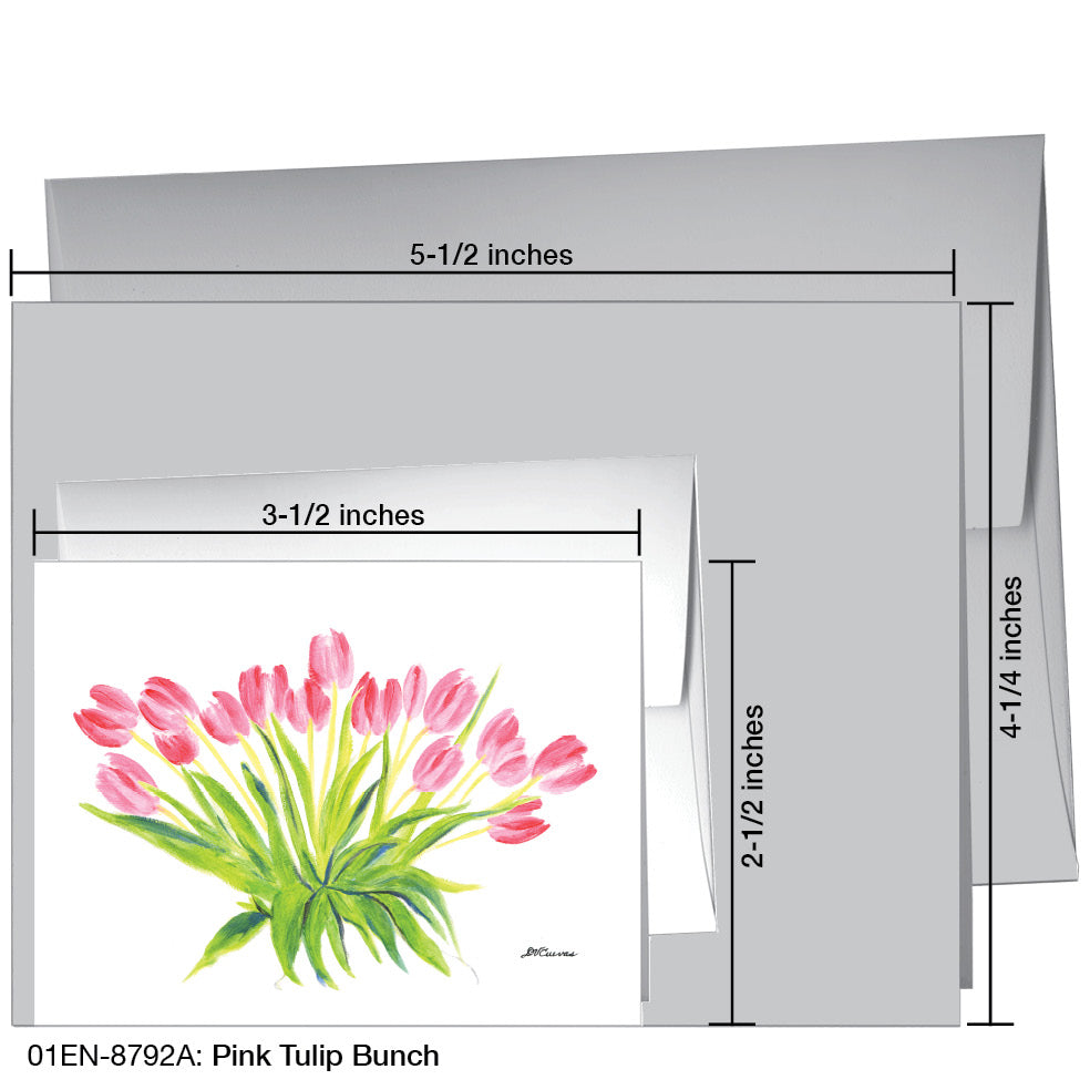 Pink Tulip Bunch, Greeting Card (8792A), Enclosure, www.printedcanvas.com