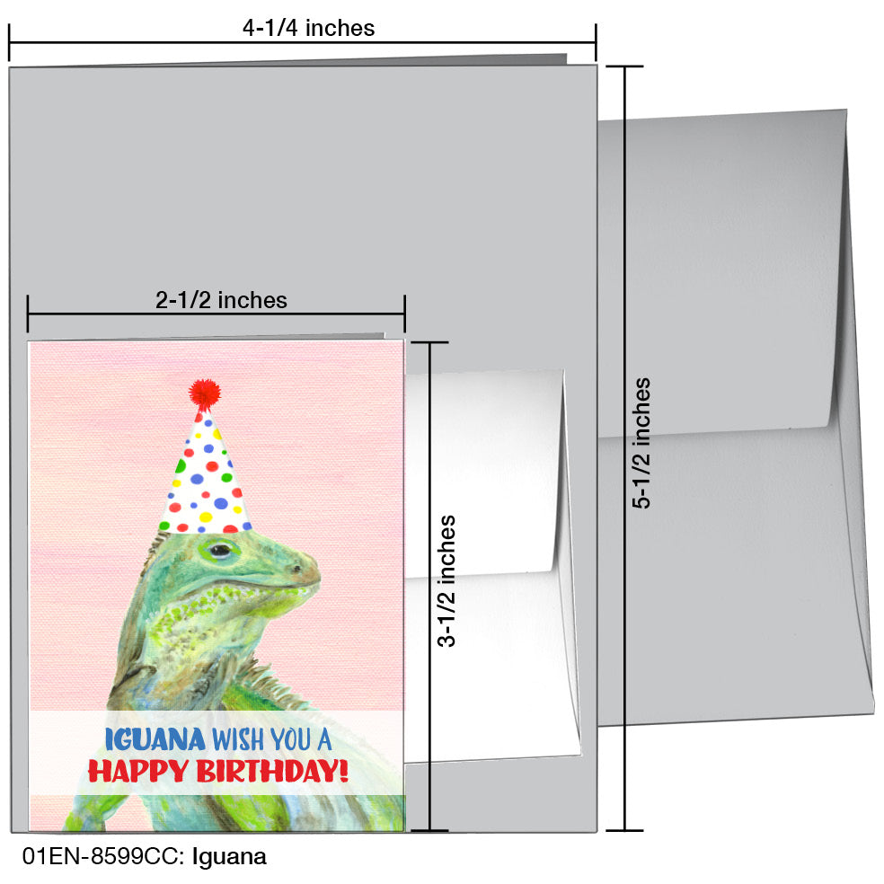 Iguana, Greeting Card (8599CC), Enclosure, www.printedcanvas.com