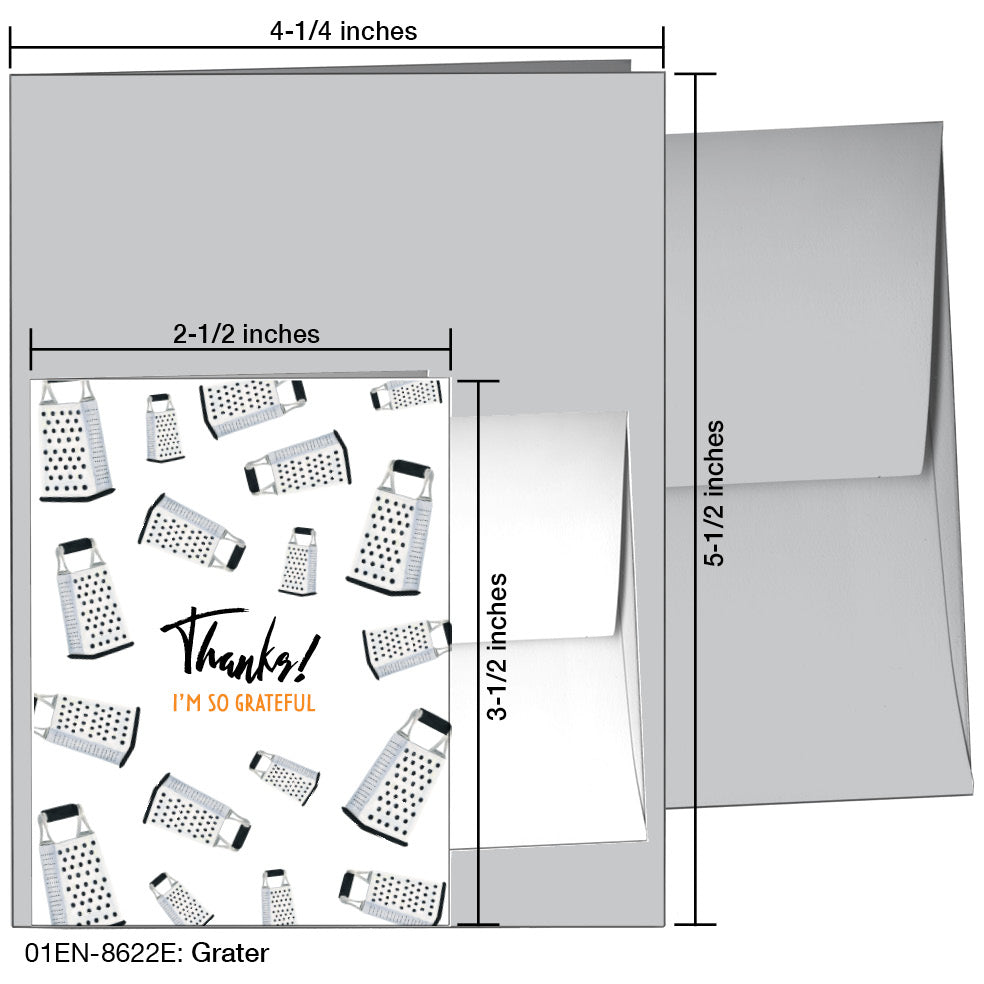 Grater, Greeting Card (8622E), Enclosure, www.printedcanvas.com