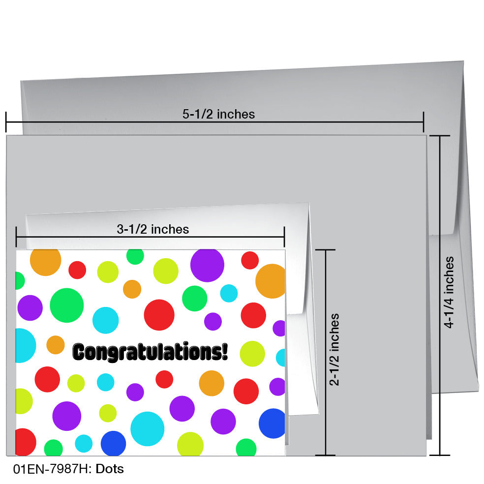 Dots, Greeting Card (7987H), Enclosure, www.printedcanvas.com